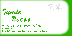 tunde miess business card